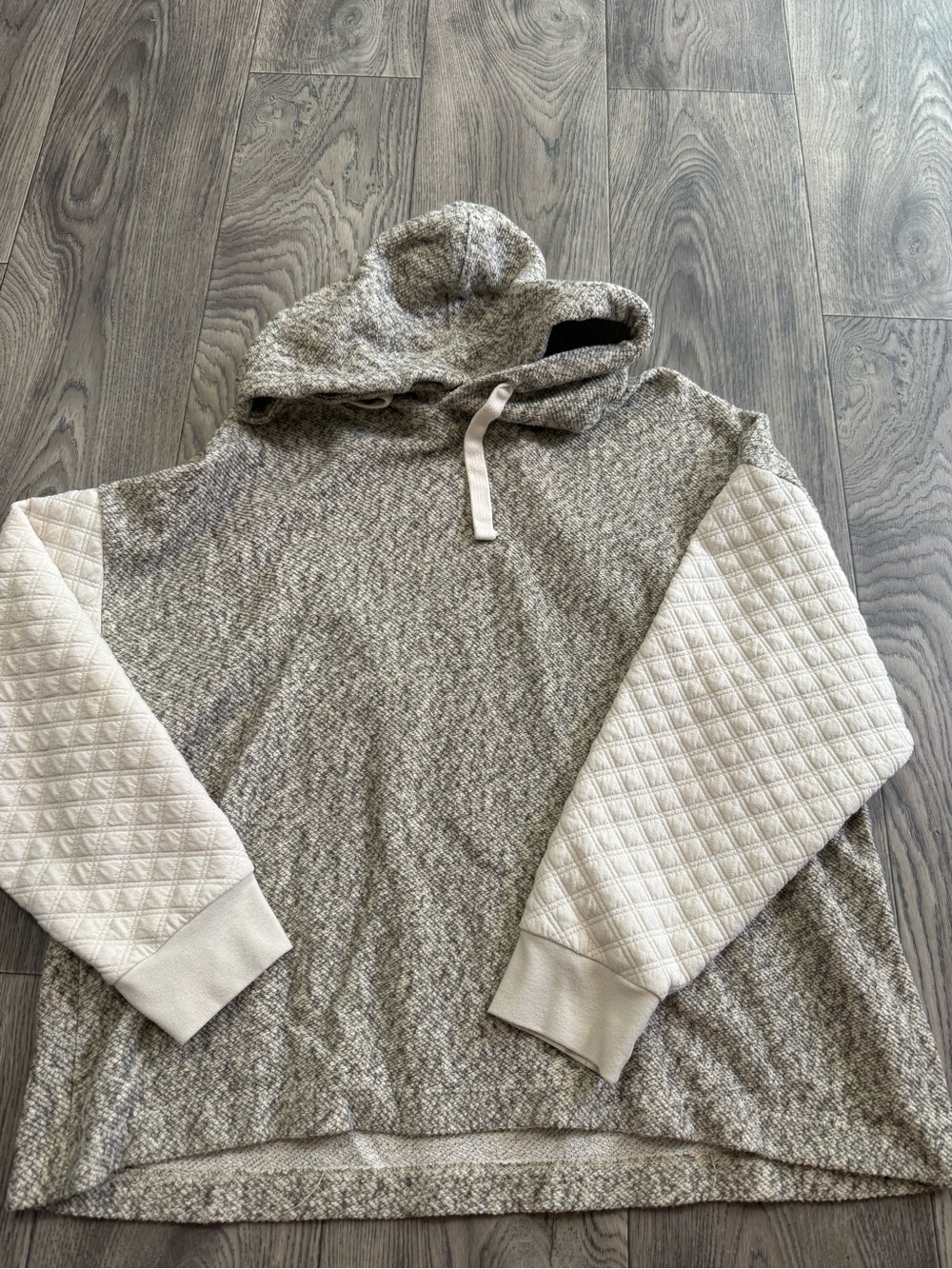 Madewell XL Quilted Sleeve Hoodie